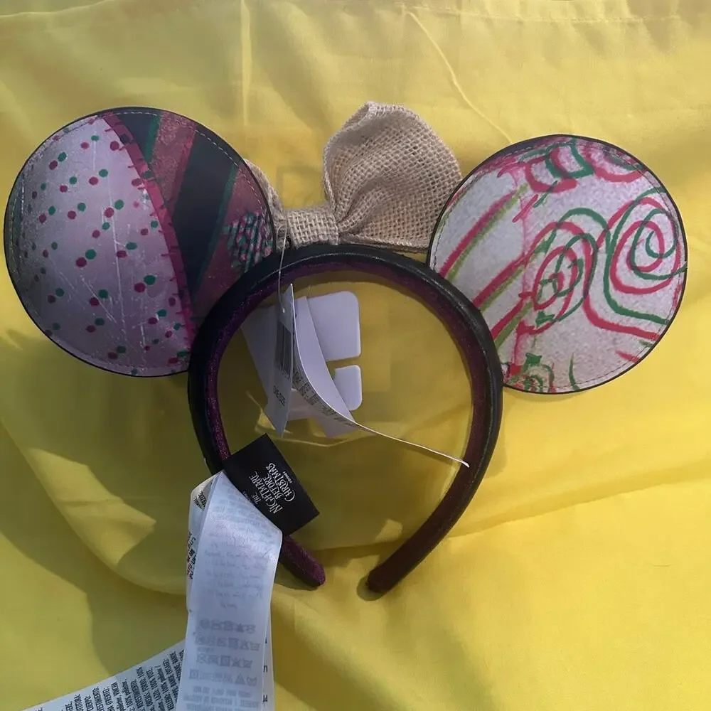 NWT Disney Parks Sally NBC Nightmare Before Christmas Bow Minnie Headband Ears